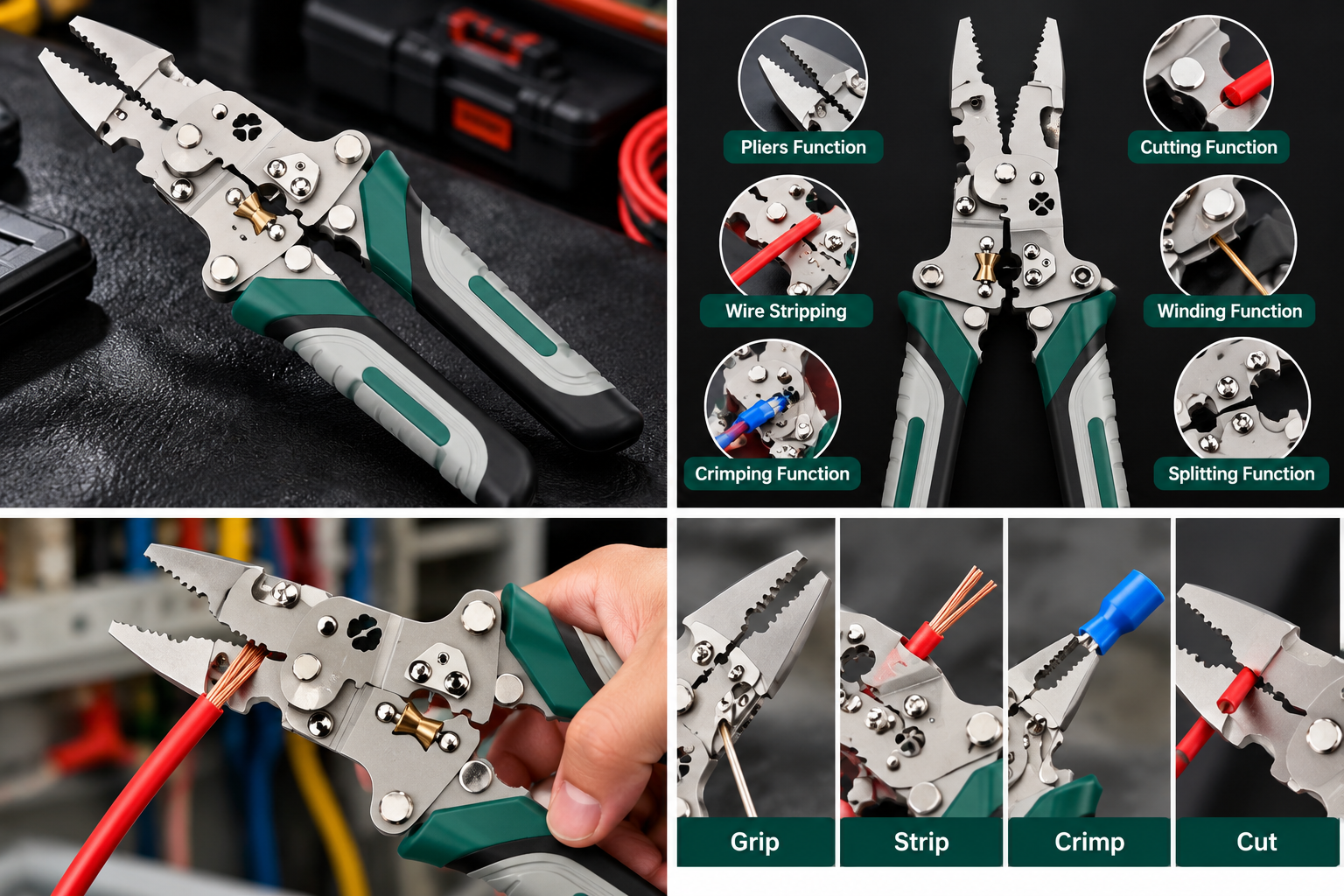 Multifunctional Wire Stripping & Crimping Pliers – Electrical Tool
