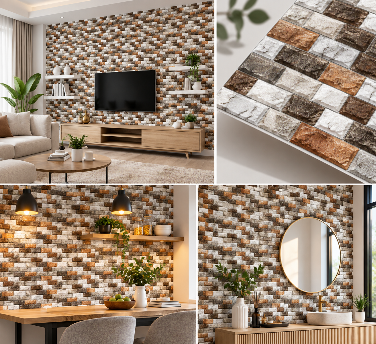 24Pcs Self-Adhesive Mosaic Tile Stickers - MARKAZX MART