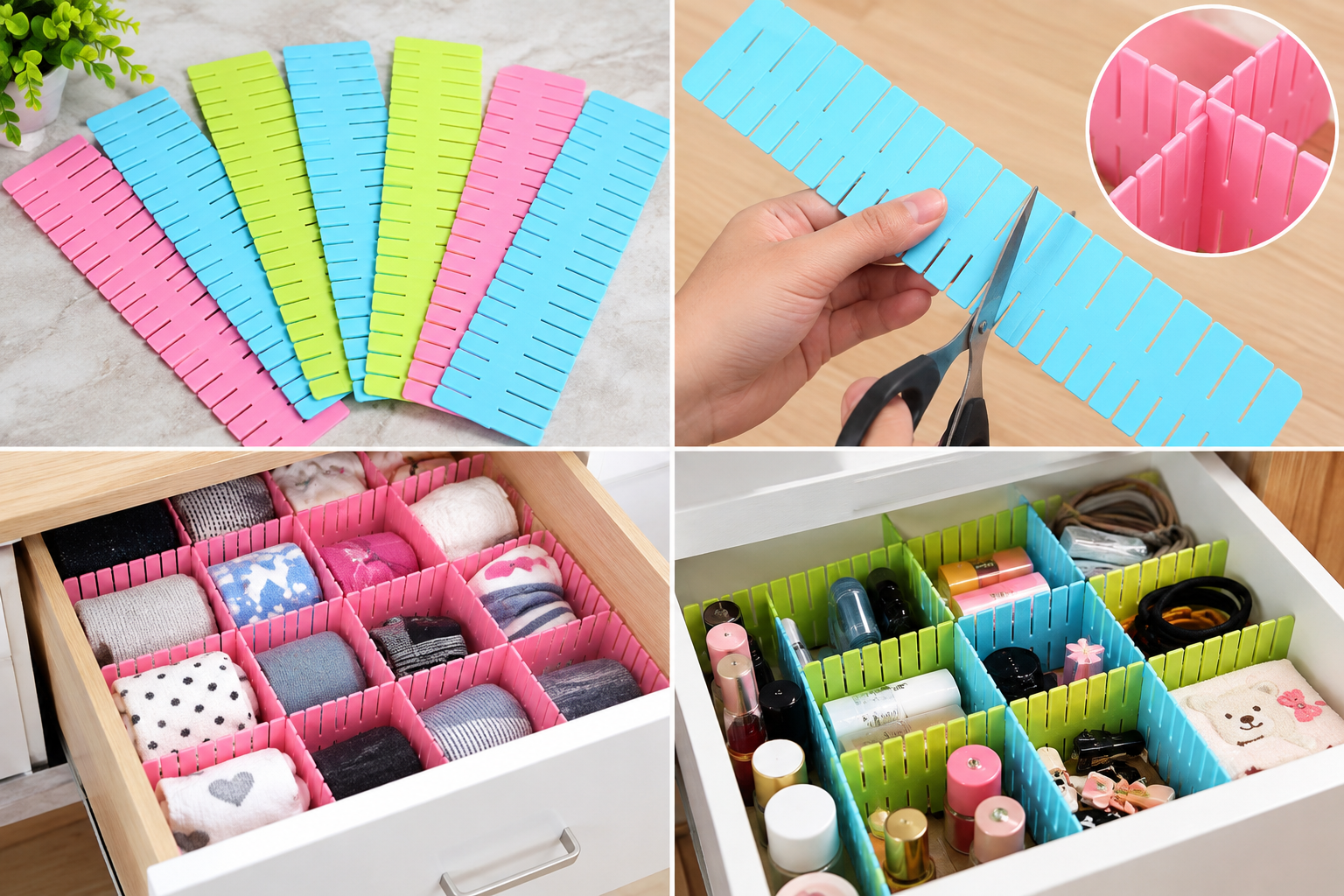 4Pcs Drawer Organizer Set – Multipurpose Storage Organizers - MARKAZX MART