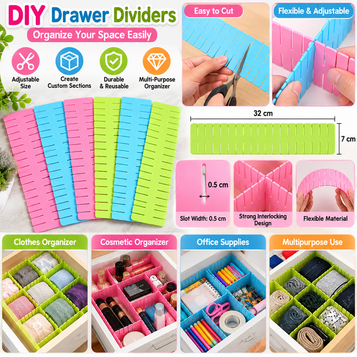4Pcs Drawer Organizer Set – Multipurpose Storage Organizers - MARKAZX MART