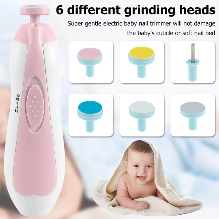 6-in-1 Safe Electric Baby Nail Trimmer & Nail File Kit