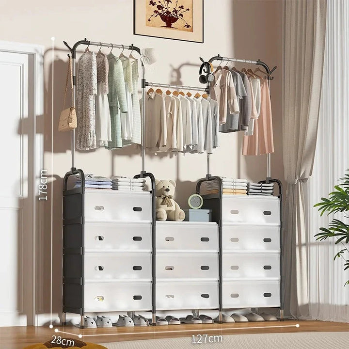 Portable Bedroom Coat & Drying Rack