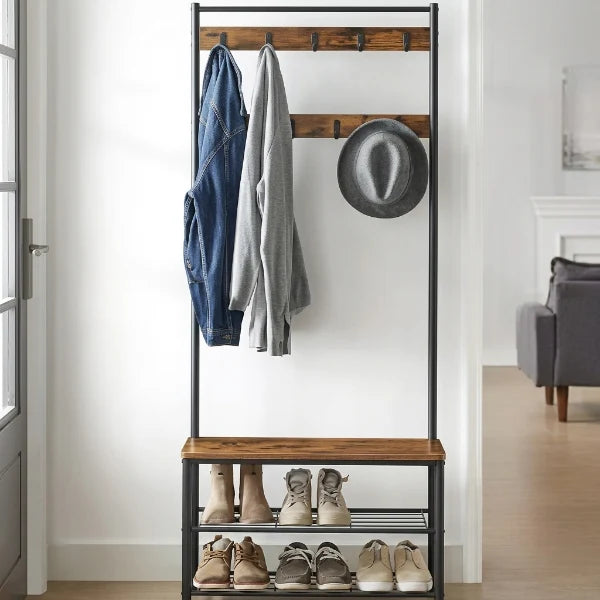 Multi-Functional Shoe & Hat Rack (Heavy Wooden)