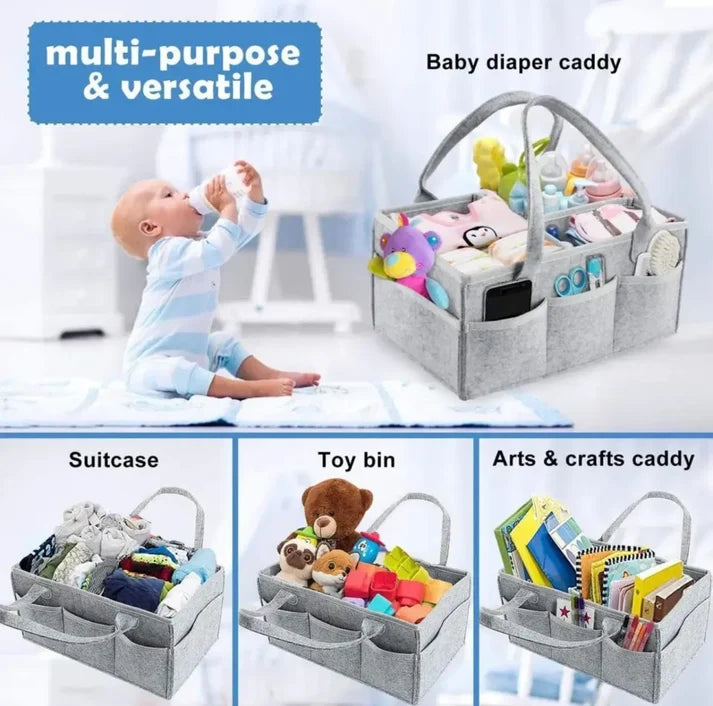 Nursery Diaper Organizer – Baby Care Items Storage
