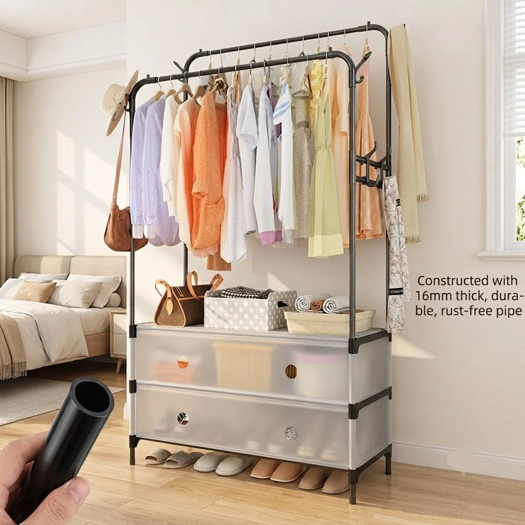 Metal Floor-Standing Clothes Drying Rack