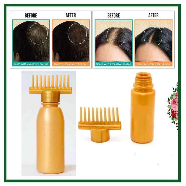 Hair Oil Comb Bottle for Daily Use