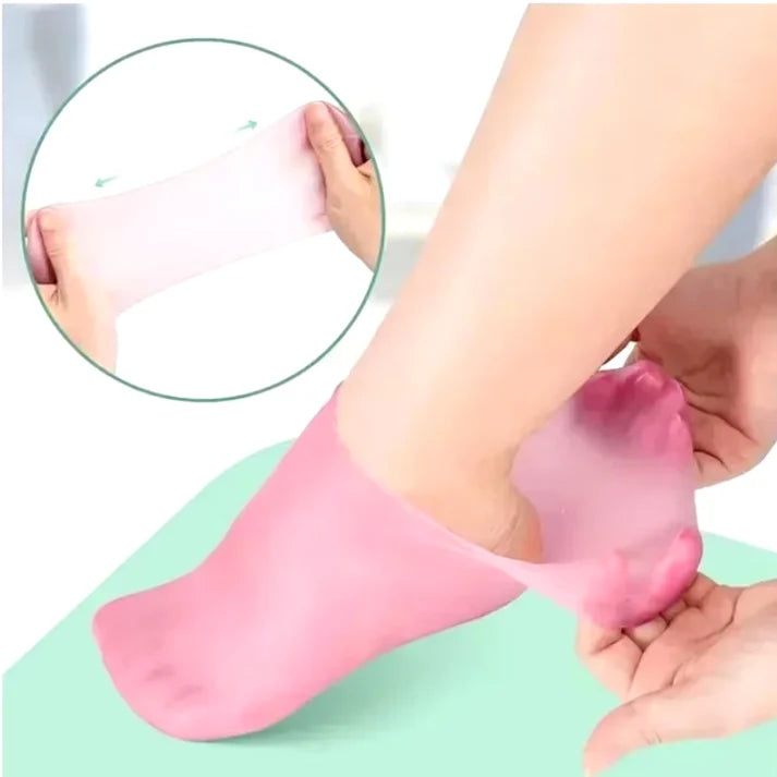 Silicone Moisturizing Heel Socks Comfortable & Reusable