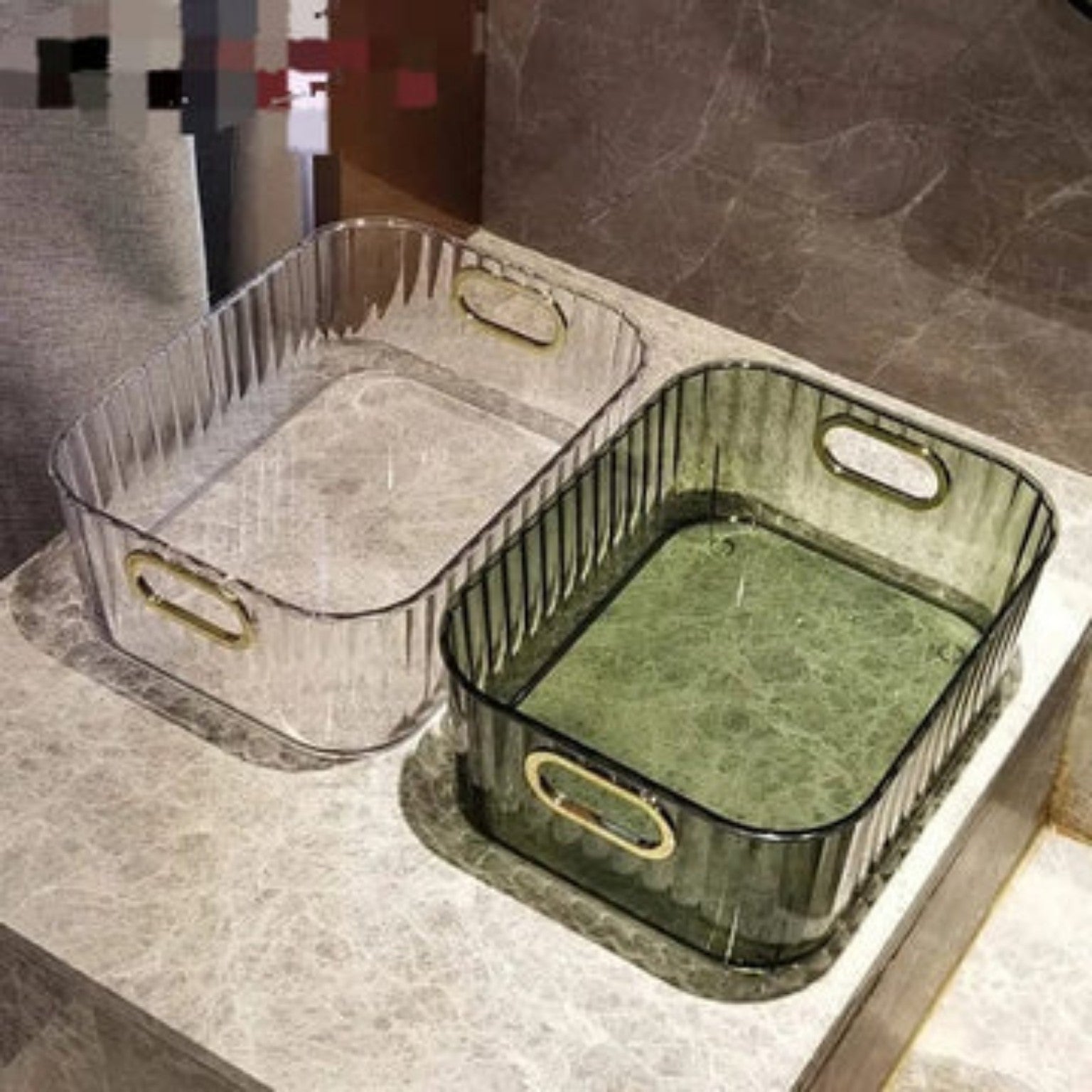 Multipurpose Acrylic Storage Organizer – Tray Basket Box - MARKAZX MART