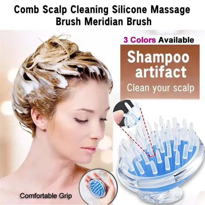 Silicone Hair Wash Brush & Scalp Massage Brush
