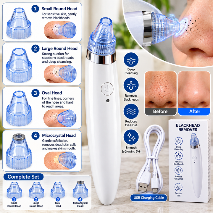 4 In 1 Pore Cleansing Detox Tool – Blackhead Remover - MARKAZX MART
