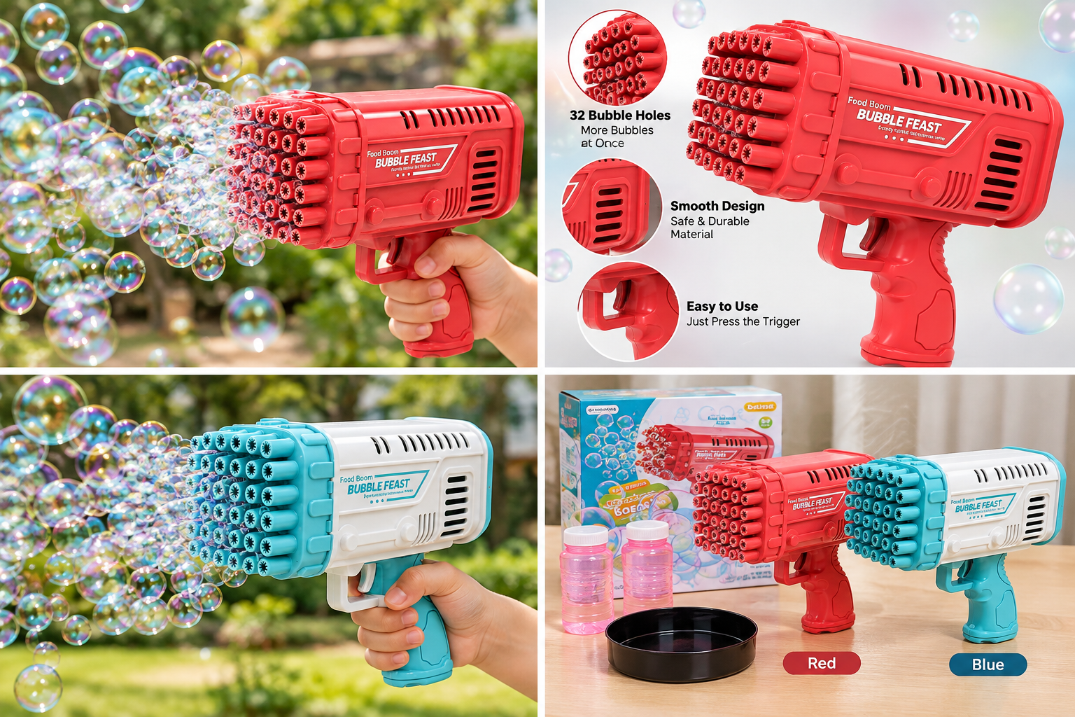 Bazooka Bubble Machine Gun – Automatic Bubble Blaster Toy - MARKAZX MART