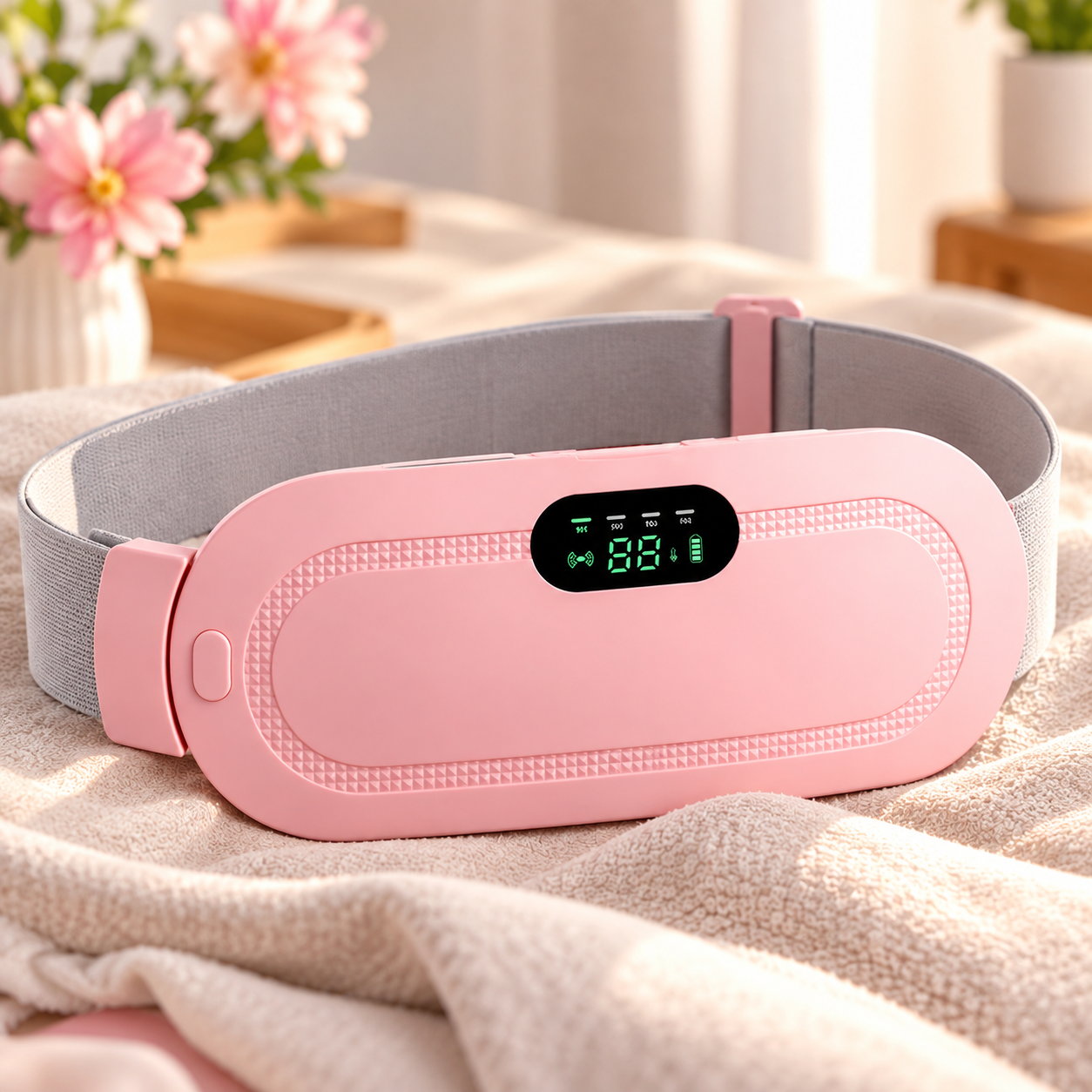 Electric Heating & Vibration Belt – Pain Relief & Cramp - MARKAZX MART