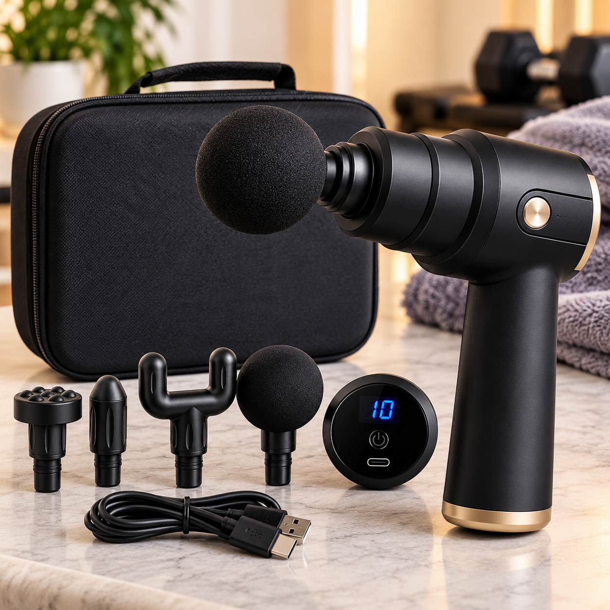 Rechargeable Deep Tissue Massager – Full Body Massage Gun - MARKAZX MART