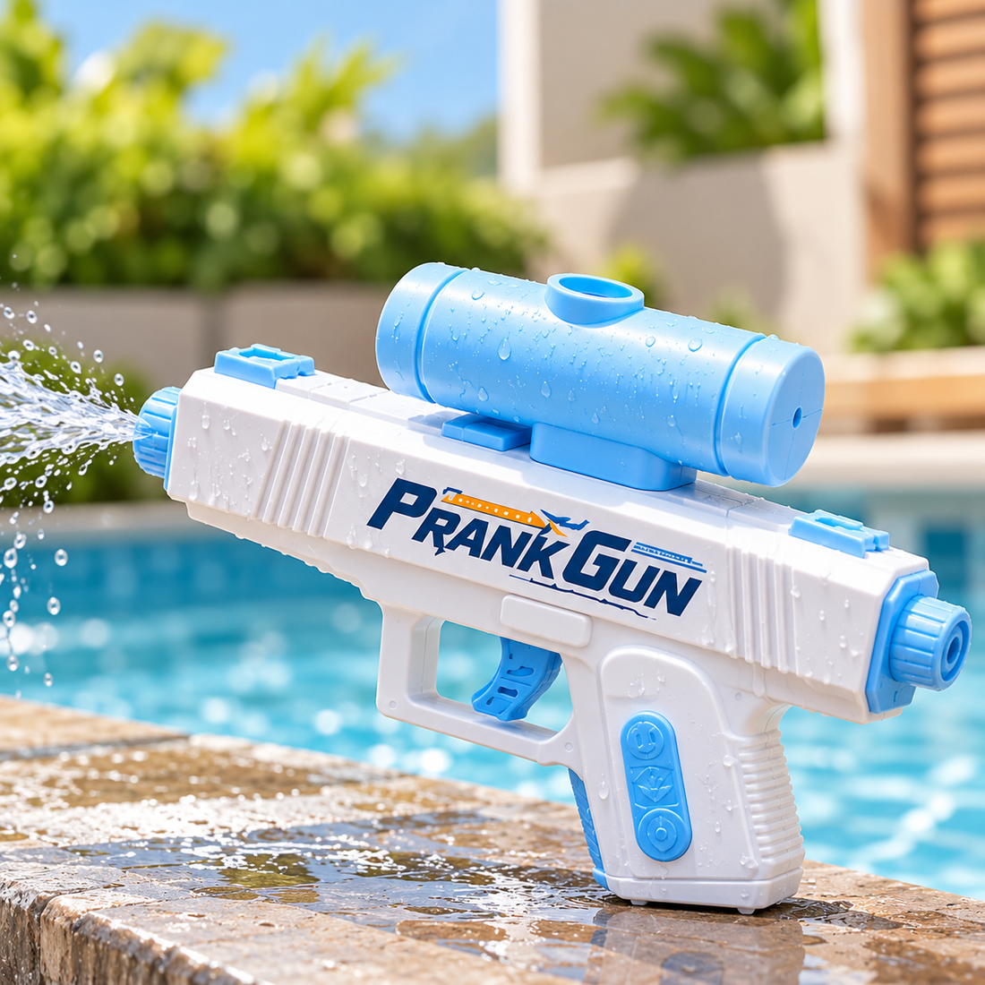 Kids Two-Way Water Spray Gun Toy for Outdoor Fun