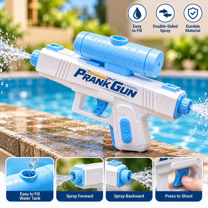 Kids Two-Way Water Spray Gun Toy for Outdoor Fun