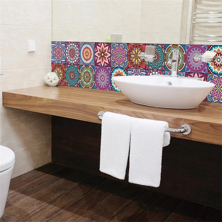 12 Pcs Random Peel & Stick Ceramic Tile Paste Stickers