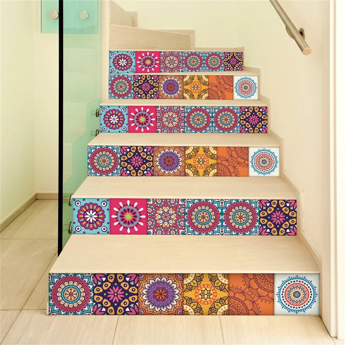12 Pcs Random Peel & Stick Ceramic Tile Paste Stickers