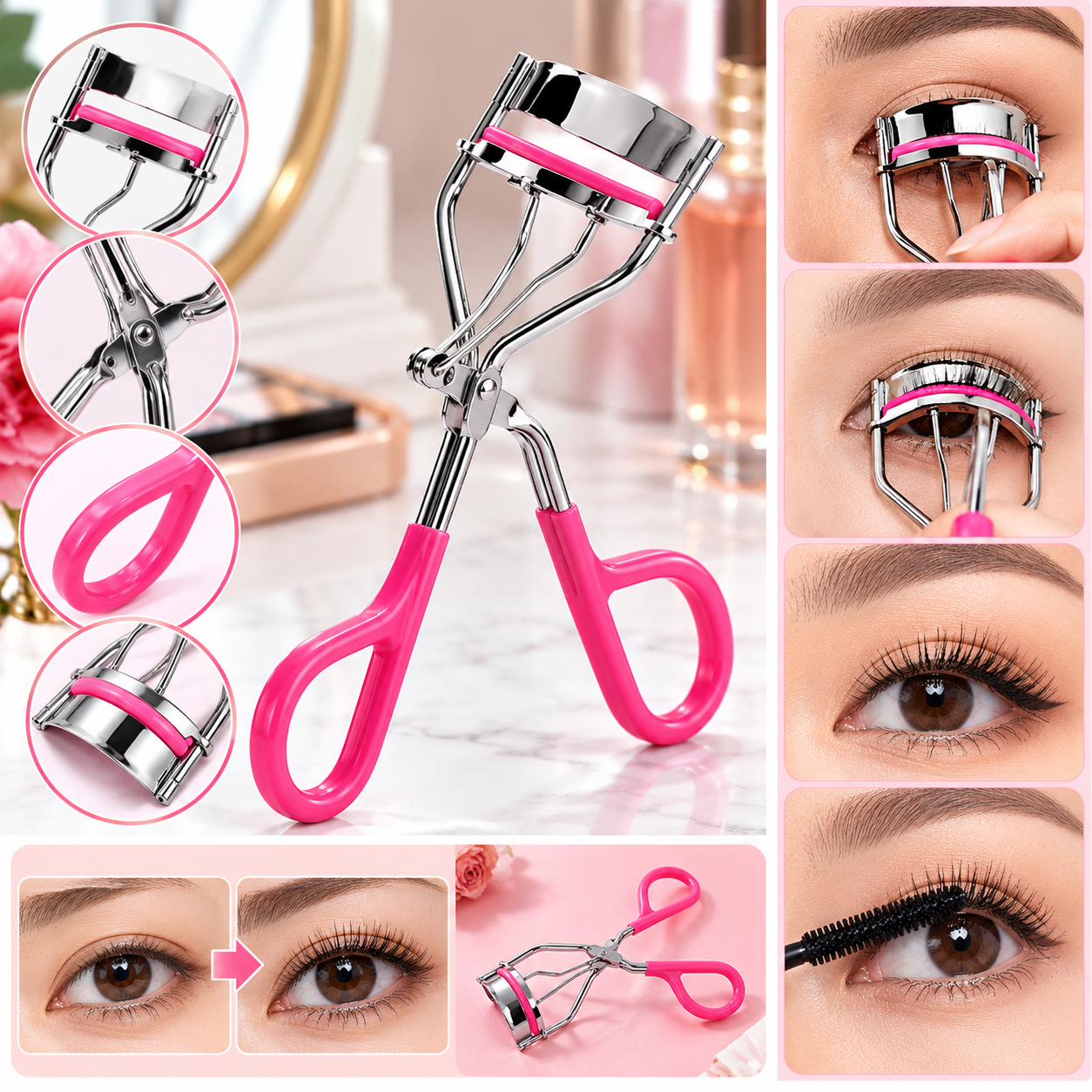 Stainless Steel Precision Eyelash Curler - MARKAZX MART