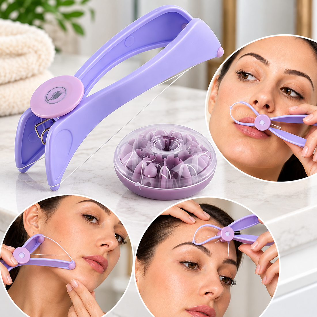 Slique Manual Hair Threading – Facial Hair Remover - MARKAZX MART