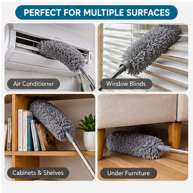 Flexible Fan Duster for multiple surfaces