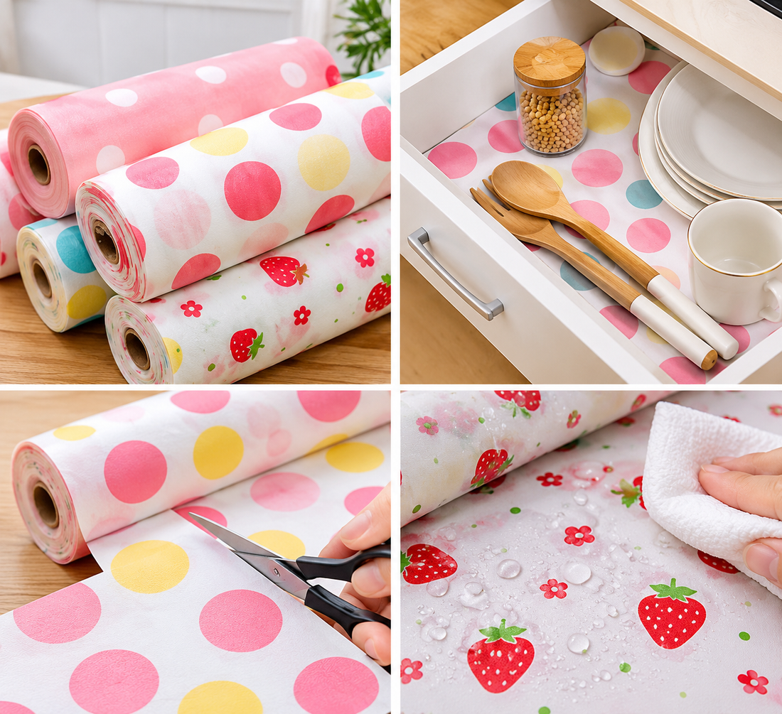 Anti-Slip Kitchen Cupboard & Drawer Liner Mat Roll - MARKAZX MART