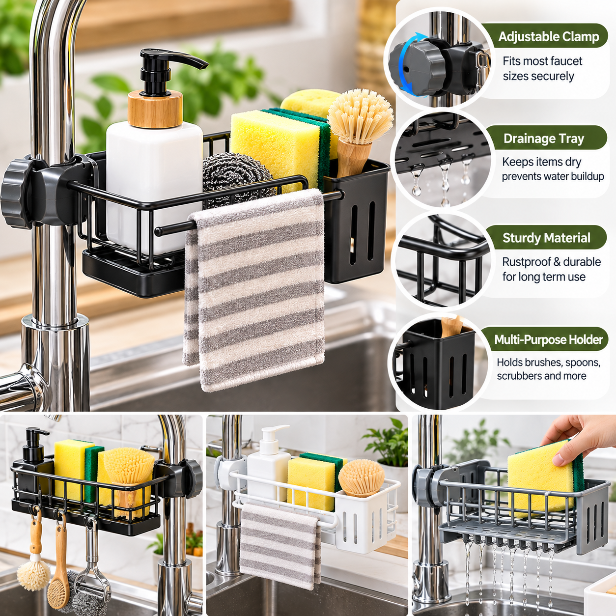 Kitchen Utility Tool Holder – Space-Saving Utensil Organizer - MARKAZX MART