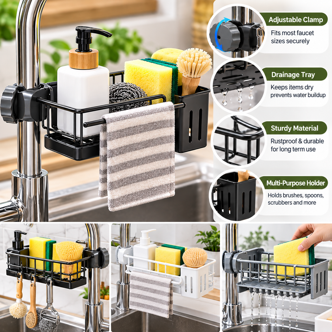 Kitchen Utility Tool Holder – Space-Saving Utensil Organizer - MARKAZX MART