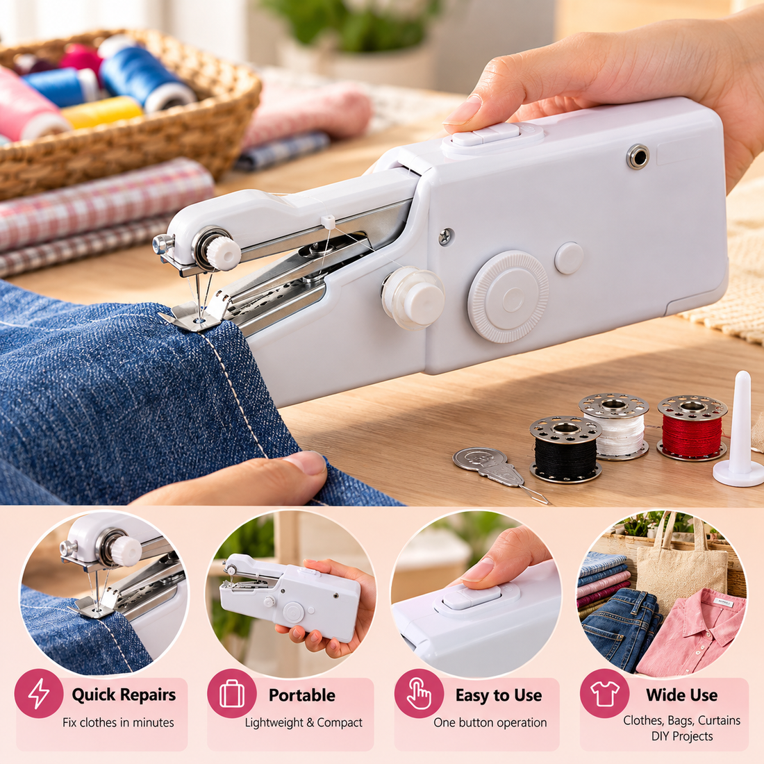 Handy Stitch Mini Sewing Machine product showcase