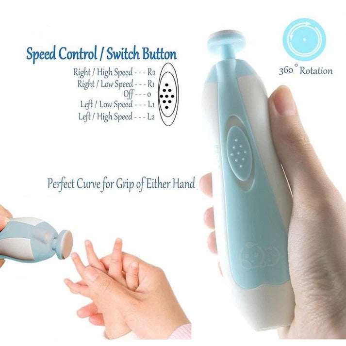 6-in-1 Safe Electric Baby Nail Trimmer & Nail File Kit