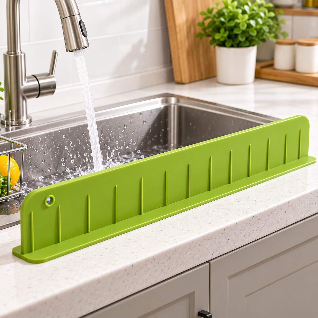 Kitchen Sink Splash Guard – Water Retaining Countertop Protector – product image 3