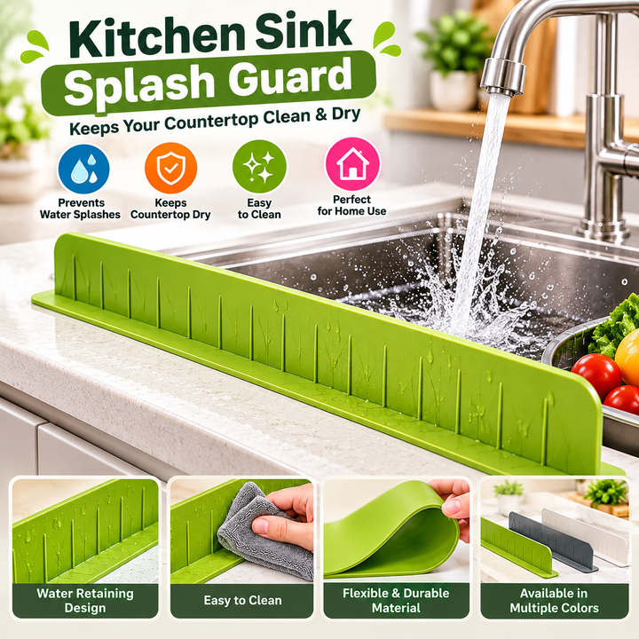 Kitchen Sink Splash Guard – Water Retaining Countertop Protector – product image 1