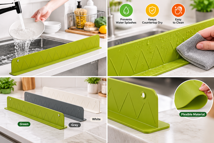 Kitchen Sink Splash Guard – Water Retaining Countertop Protector – product image 2