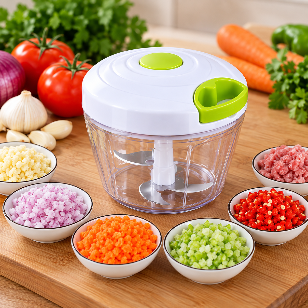 Speedy Manual Food Chopper – Multi-Purpose Vegetable Cutter - MARKAZX MART
