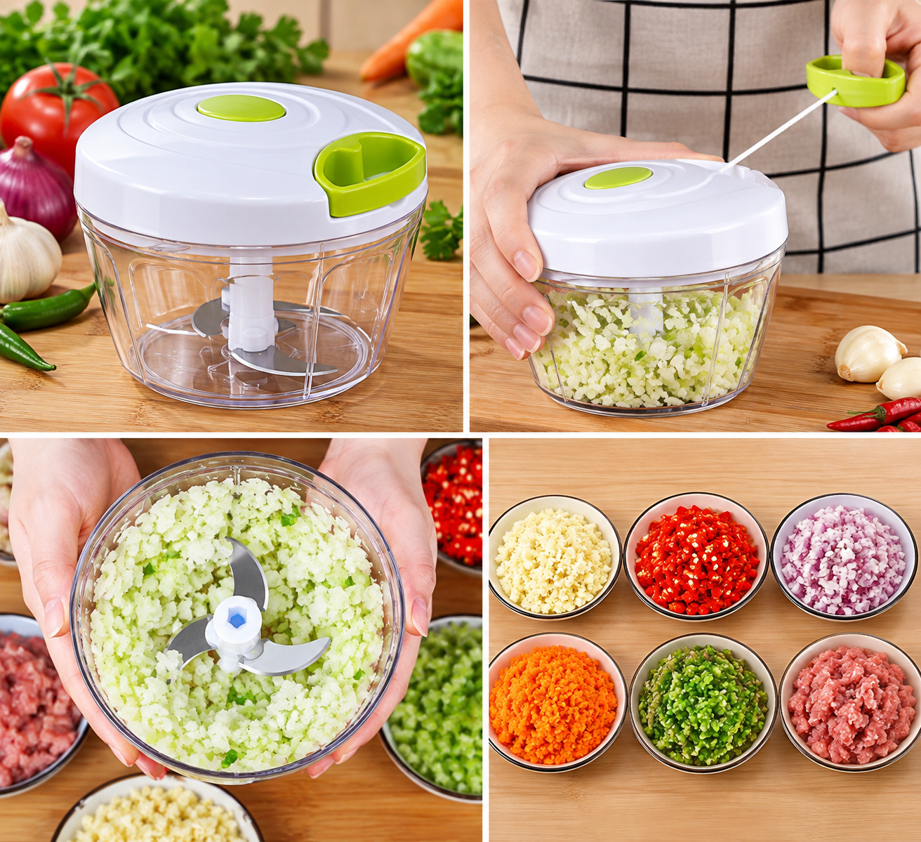 Speedy Manual Food Chopper – Multi-Purpose Vegetable Cutter - MARKAZX MART