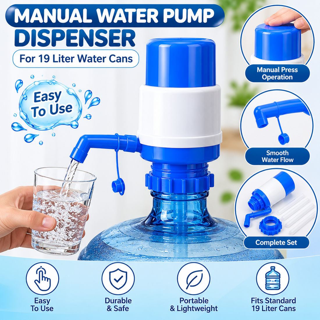 Manual Water Pump Dispenser – 19L Water Bottle Pump – product image 2