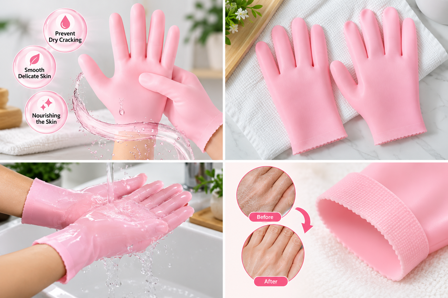 Silicone Gel Moisturizing Gloves – Hand Care & Moisture - MARKAZX MART