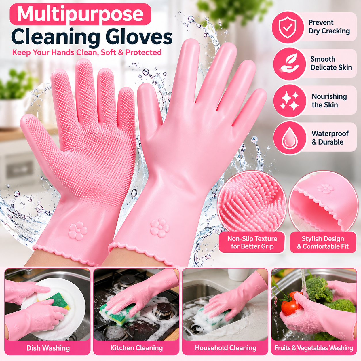 Silicone Gel Moisturizing Gloves – Hand Care & Moisture - MARKAZX MART
