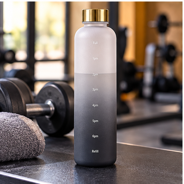 Motivational Time Marker Water Bottle Gym