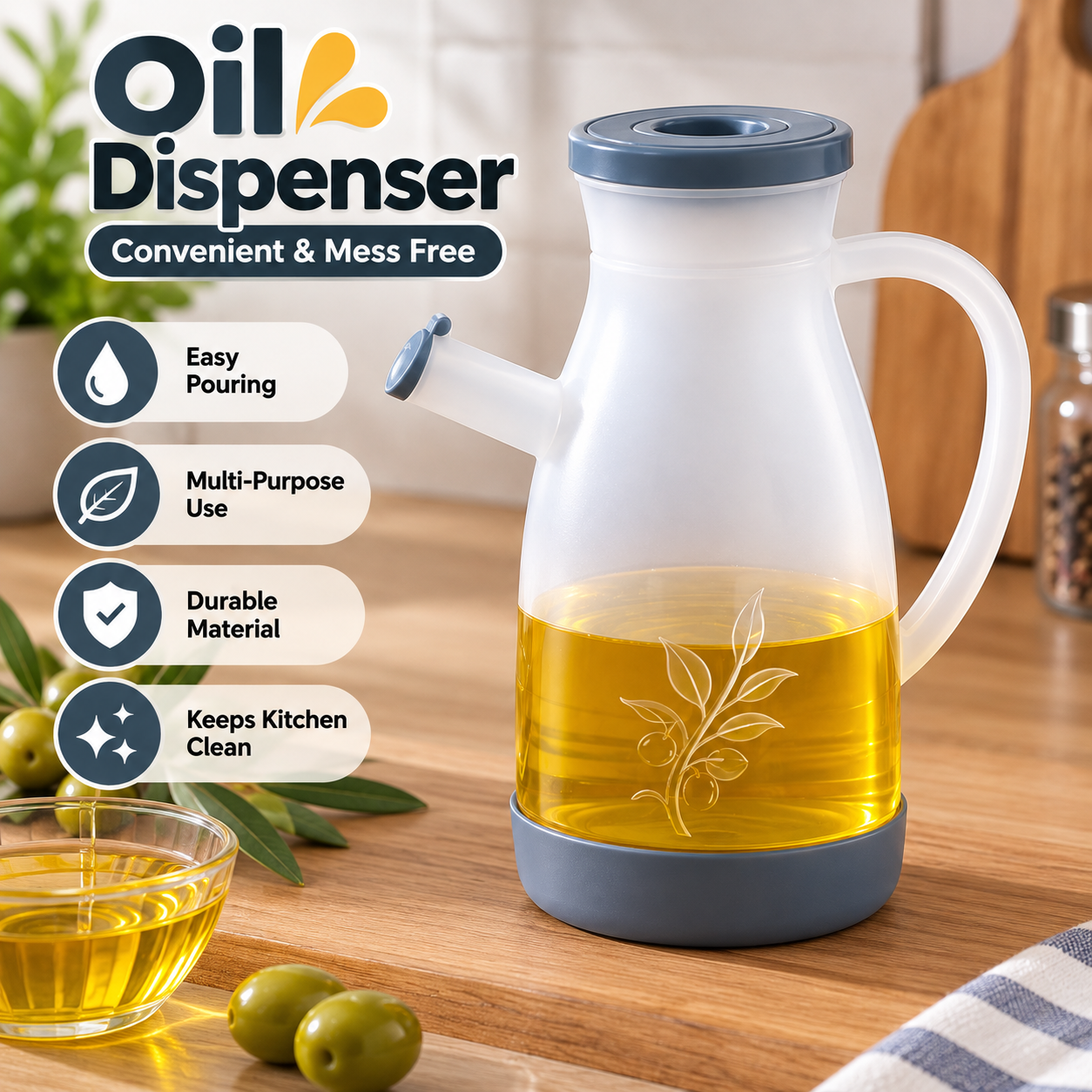 Trickle Multipurpose Jug 1000ml – Easy Pour & Leak Resistant – product image 3