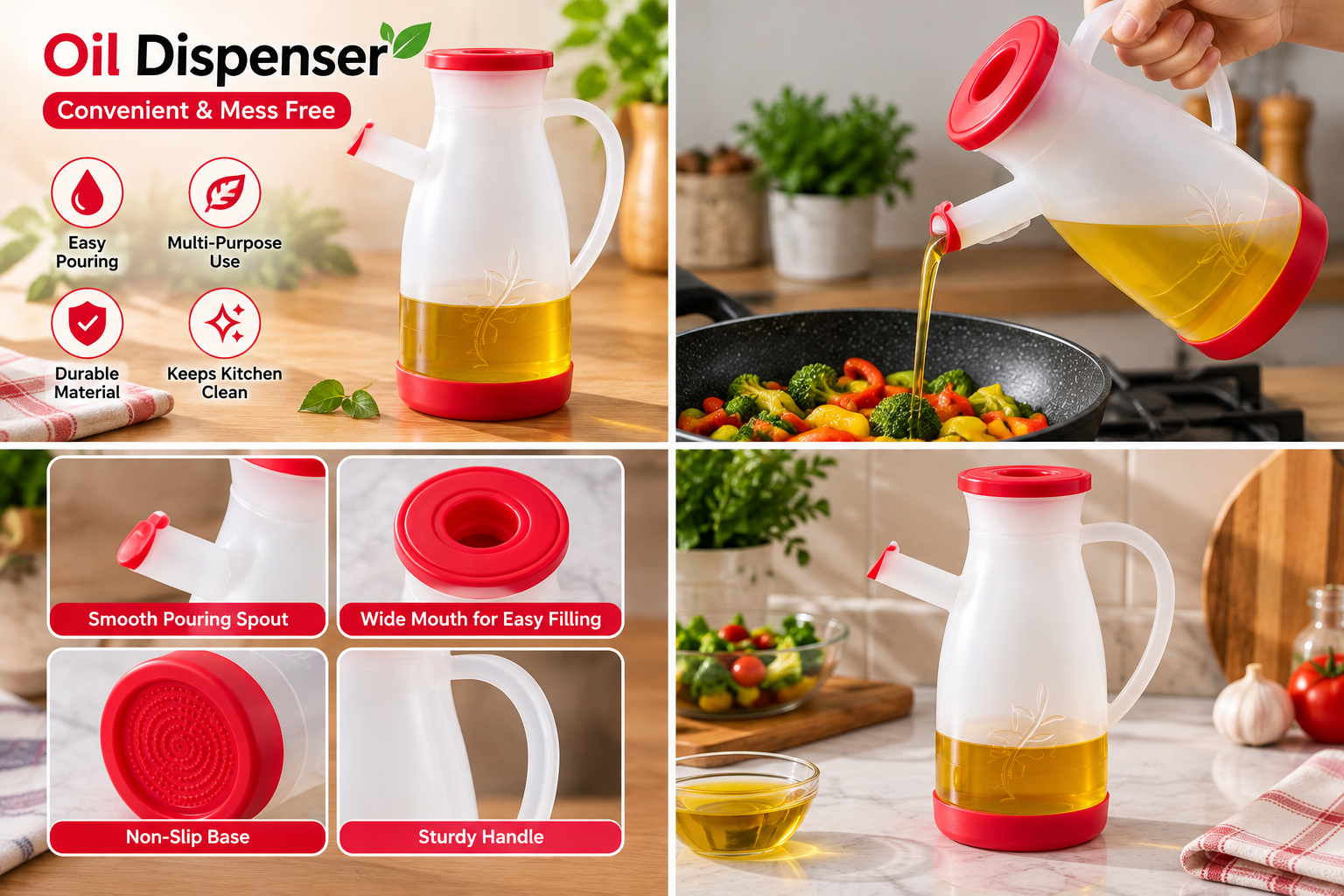 Trickle Multipurpose Jug 1000ml – Easy Pour & Leak Resistant – product image 1