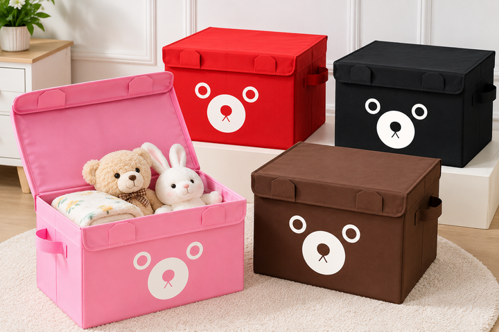 Panda Folding Storage Box – Kids Room & Toy Organizer - MARKAZX MART