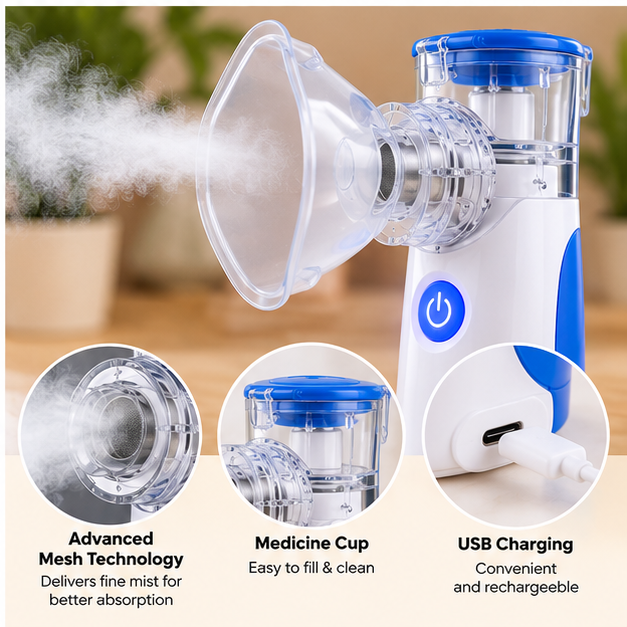Portable Mesh Nebulizer Kit