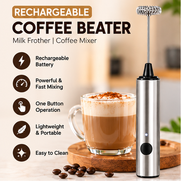 Rechargeable Coffee Beater with Coffee - MARKAZX MART