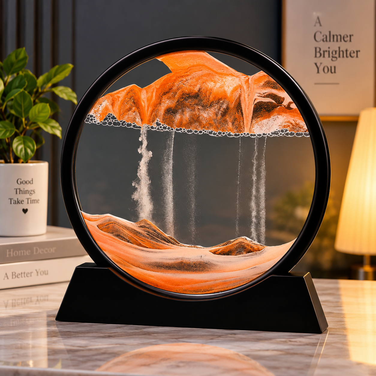 3D Moving Sand Art Frame | Rotating Sandscape Tabletop Decor - MARKAZX MART