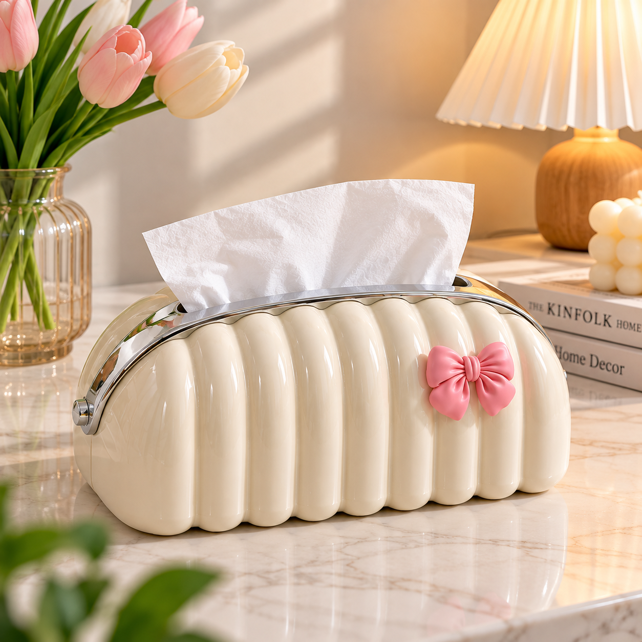 Elegant Tissue Box Storage Organizer – Multifunctional Tabletop Holder
