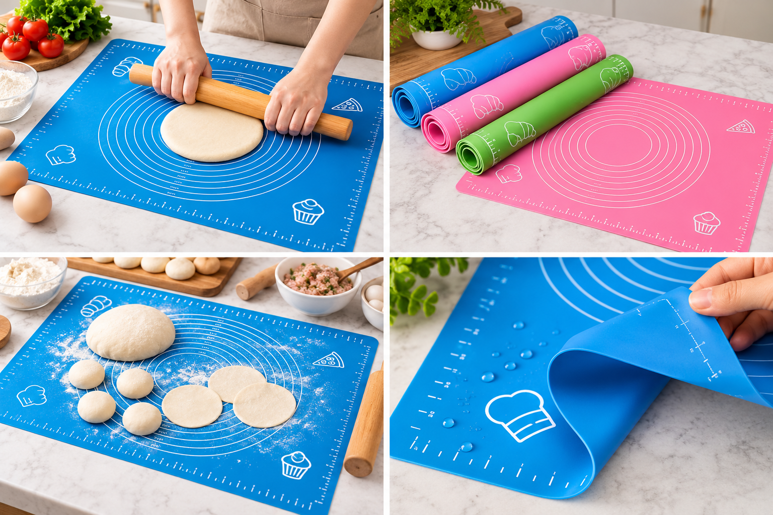 Premium Silicone Dough Kneading Mat – Non-Stick Baking Mat - MARKAZX MART