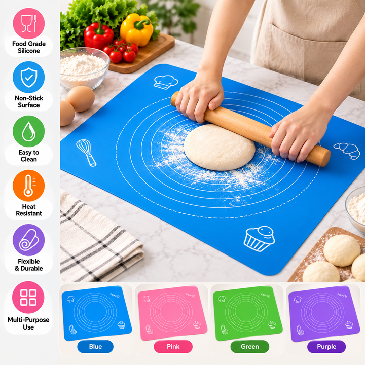 Premium Silicone Dough Kneading Mat – Non-Stick Baking Mat - MARKAZX MART