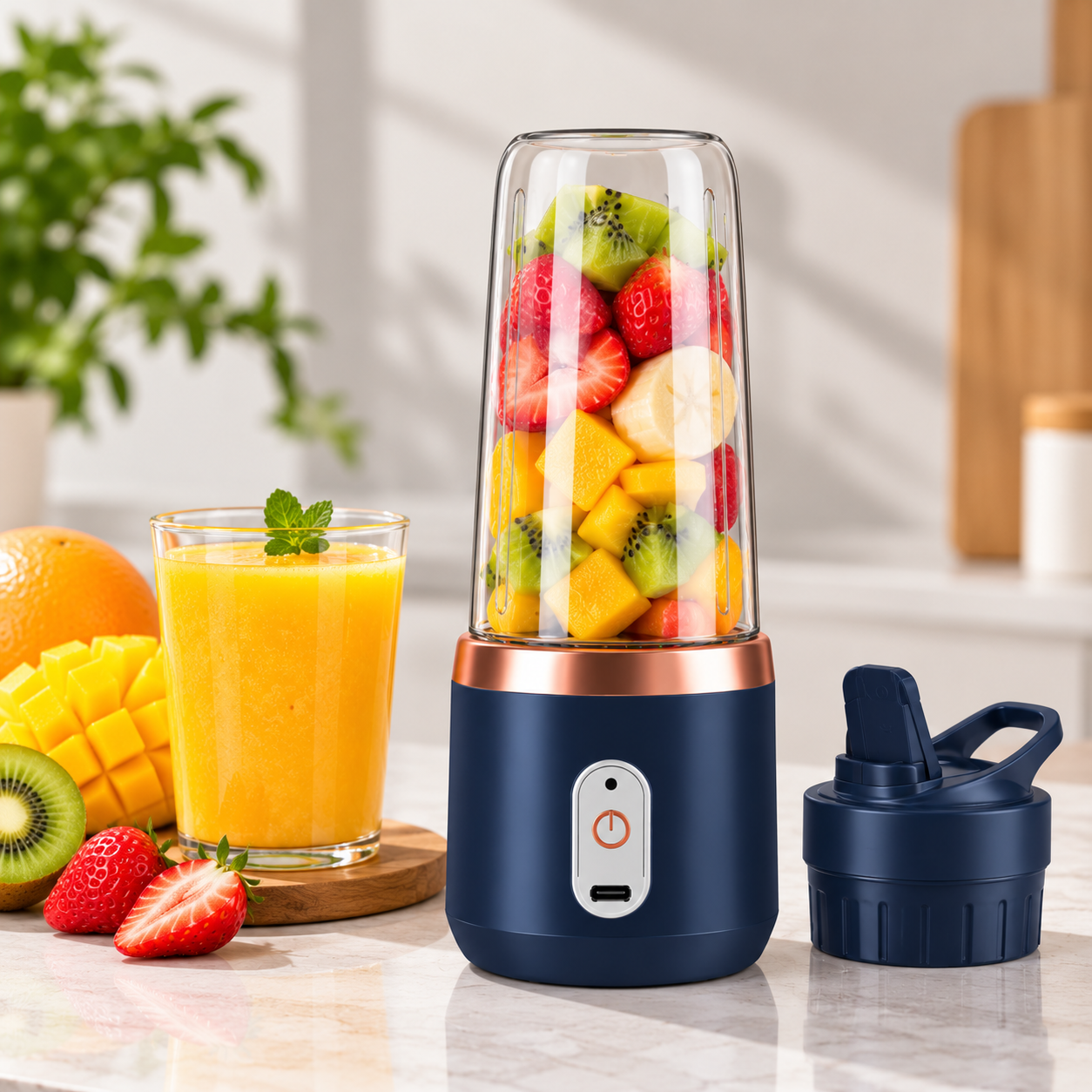 Rechargeable Portable Juicer With Cup – USB Mini Blender – product image 5