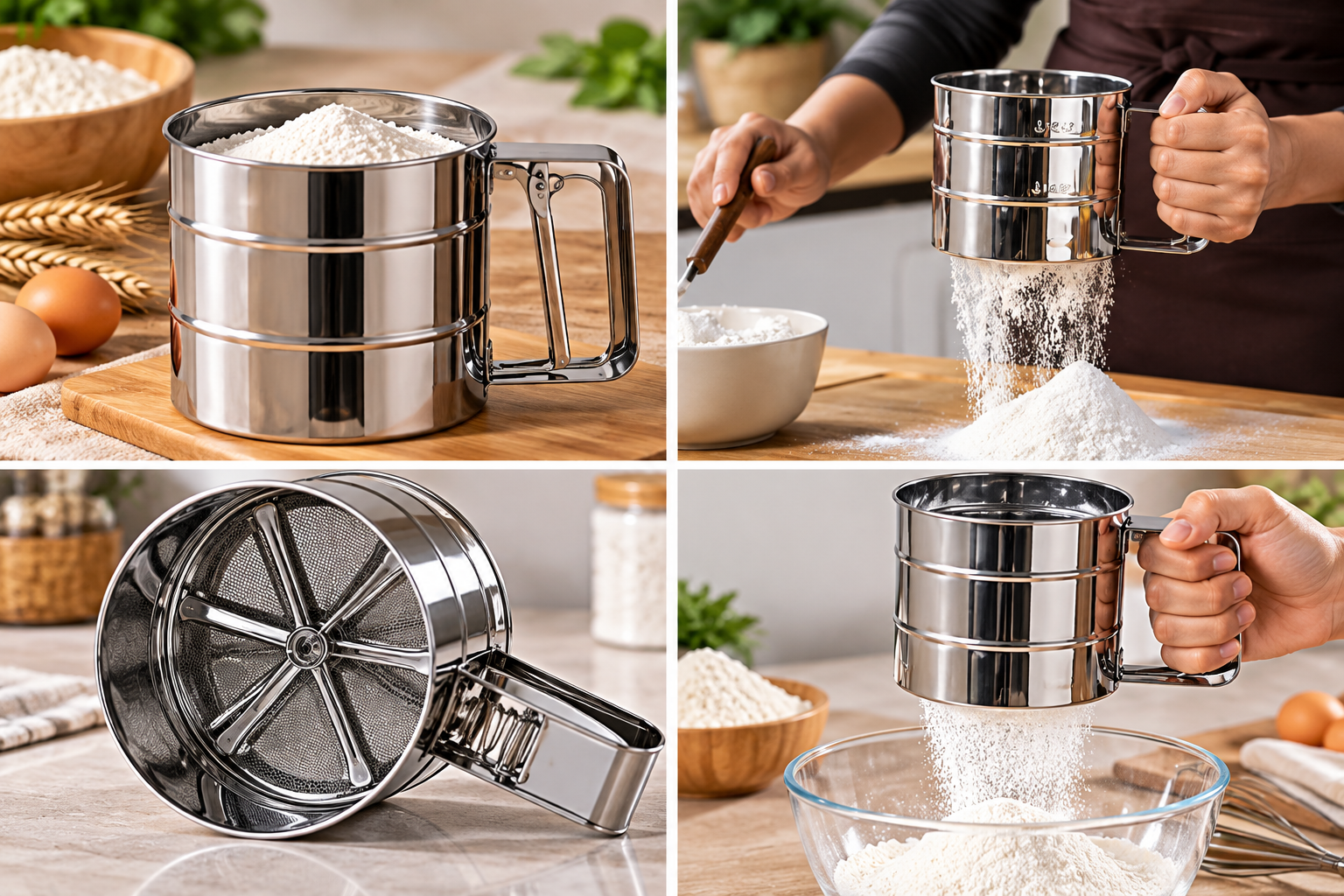 Stainless Steel Flour Sifter – Handheld Cup Strainer – product image 5