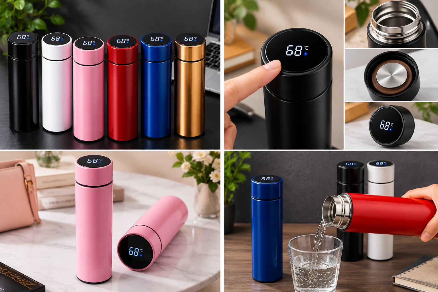 500ML Reusable Stainless Steel Water Bottle